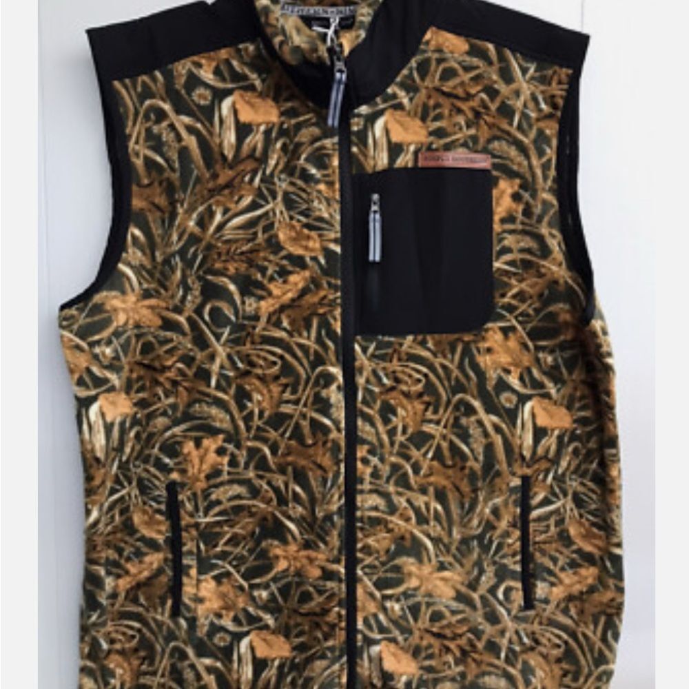 Simply Southern Sleeveless Vest. Fleece. Camouflage&Black. Size Large New